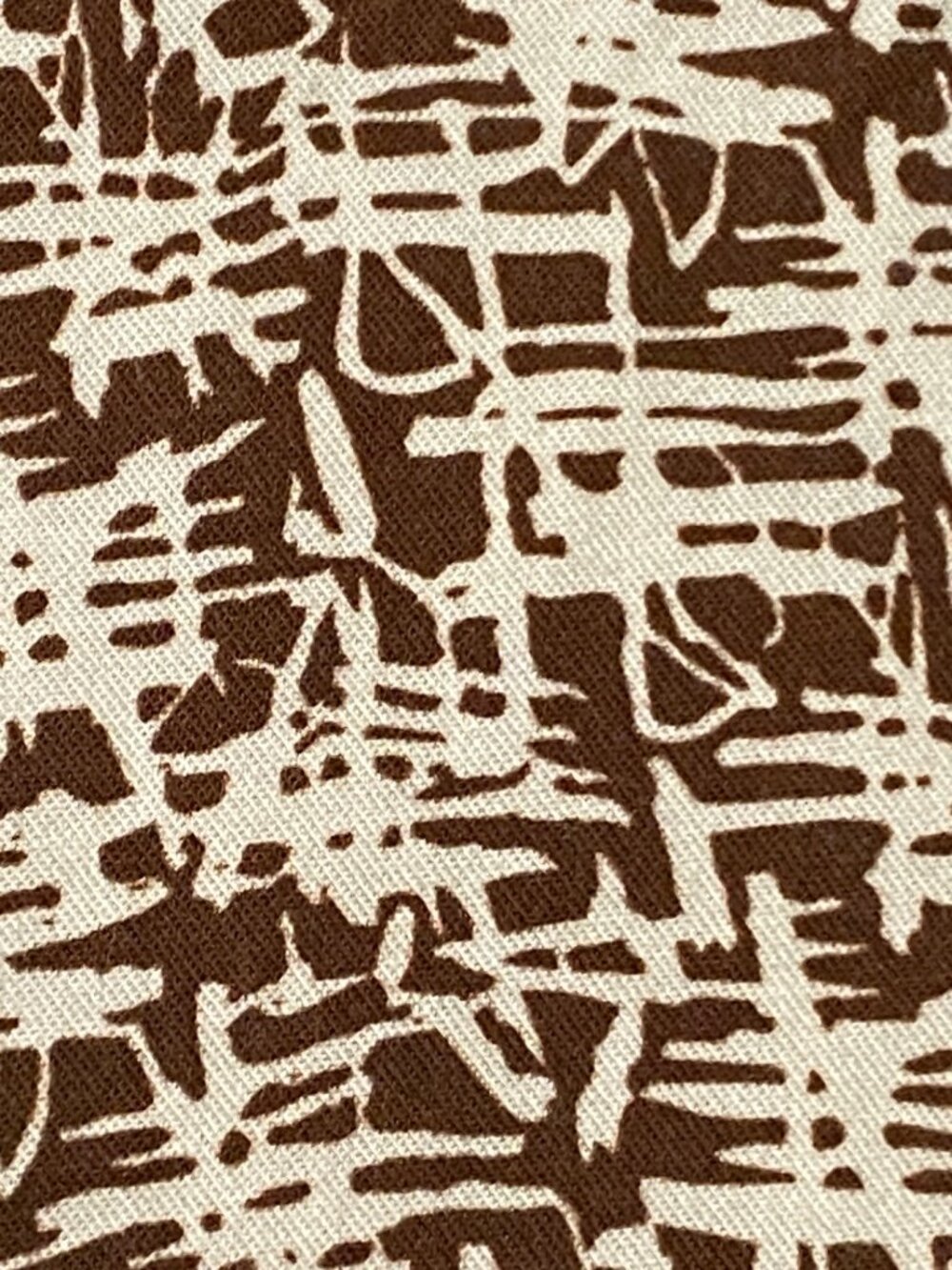 Portuguese Flannel Dodle Brown Geometric Print Short-Sleeve Button-Up Camp shirt - Picture 4 of 8